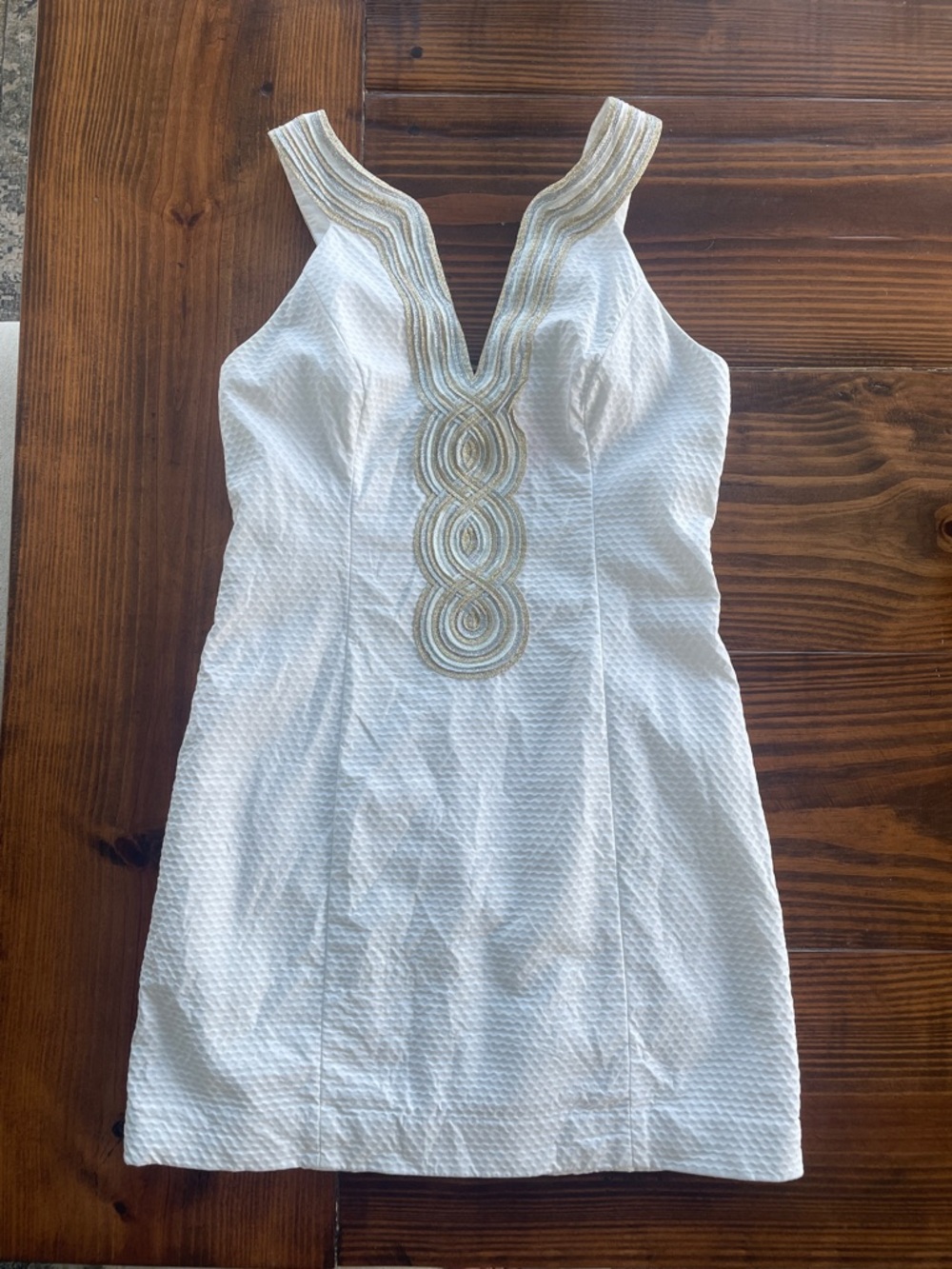 Lilly Pulitzer Hot Pink Label on White Fabric